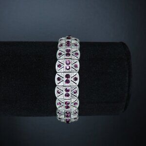 Purple Stone Stretchable Bracelet